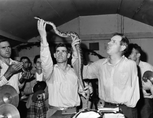 Handling serpents at the Pentecostal Church of God. Lejunior, Harlan County, Kentucky., 09/15/1946